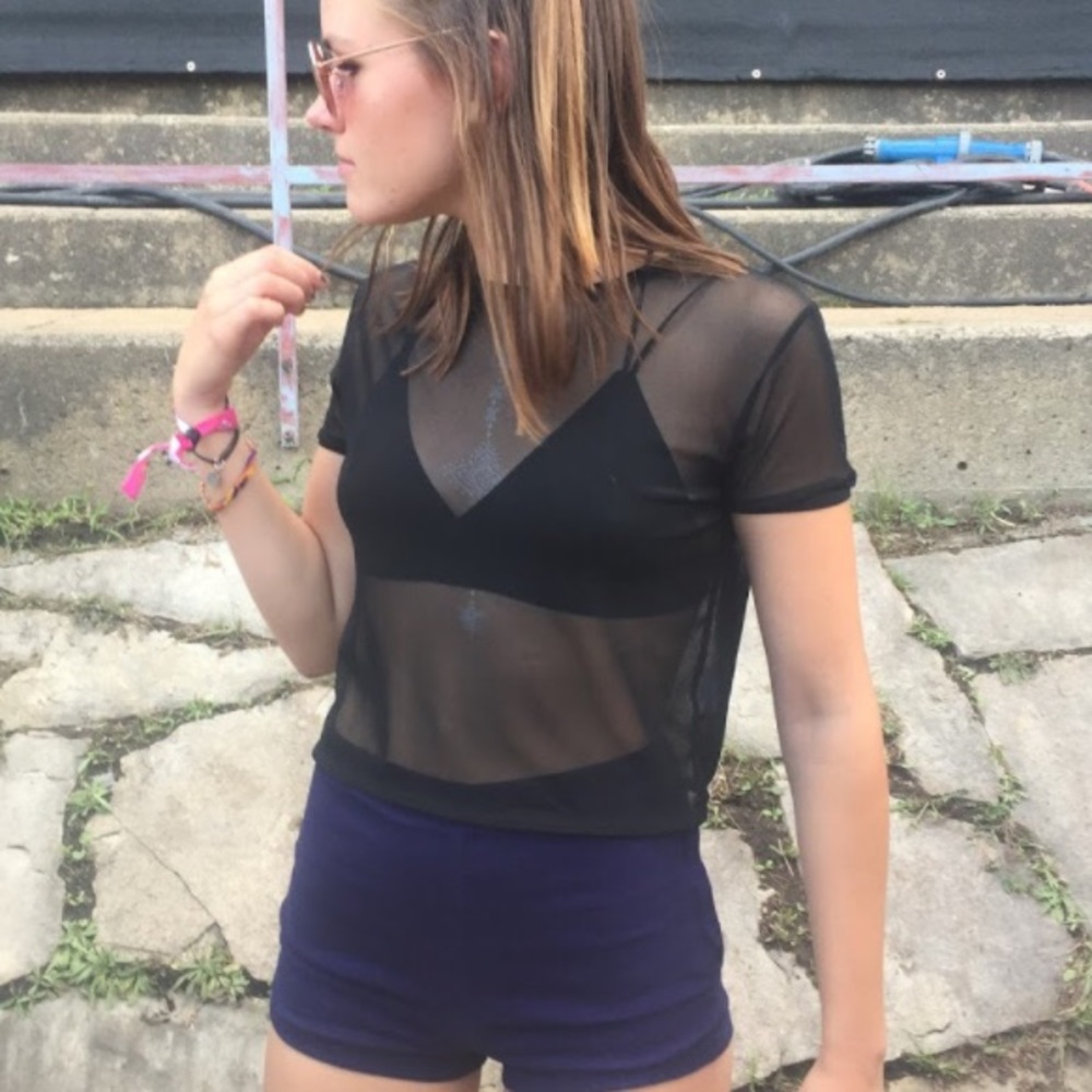 Brandy Melville mesh black top